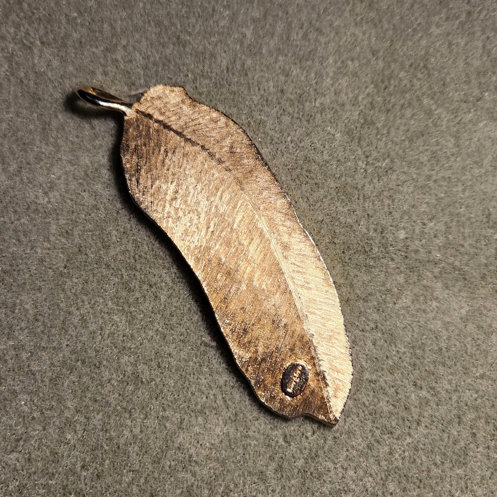 Vintage Bergere gold leaf pendant